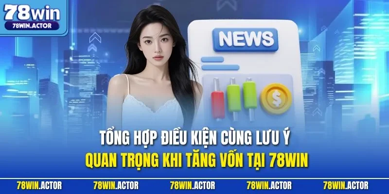 Tổng hợp điều kiện cùng lưu ý quan trọng khi tăng vốn tại 78WIN